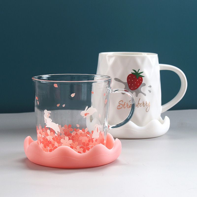 新款杯盖食品级硅胶加厚杯盖卡通杯盖积雪杯盖水杯盖子茶杯盖