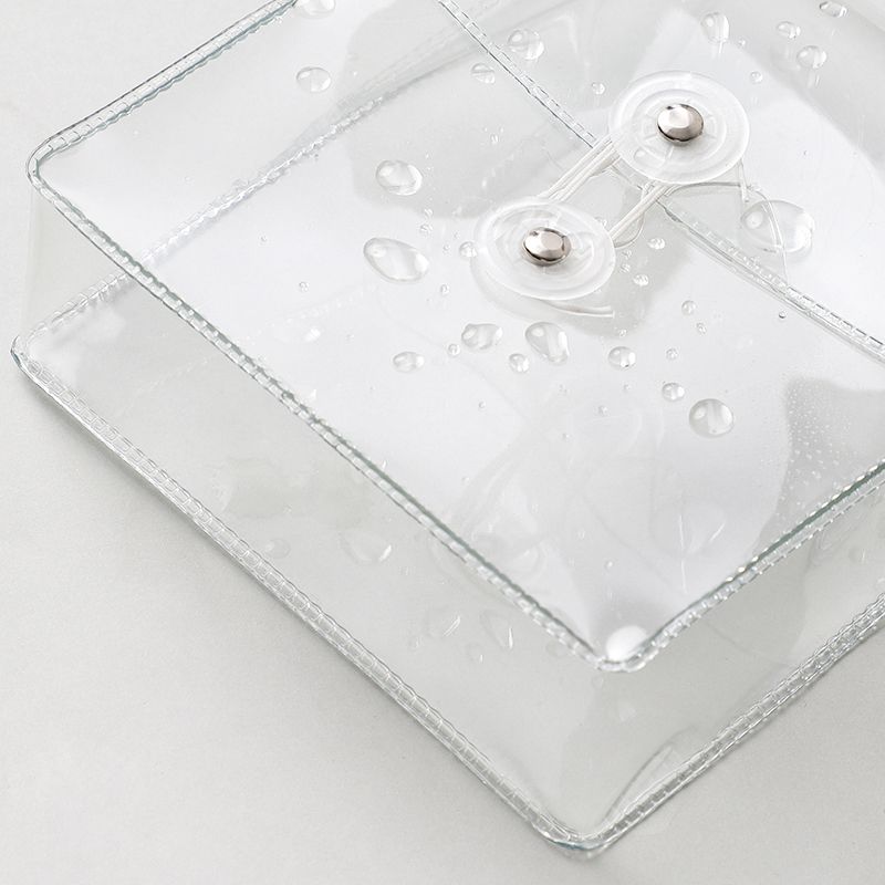 Korea ins transparent PVC winding storage bag stationery skin care products cosmetic bag portable certificate bill hand bag female