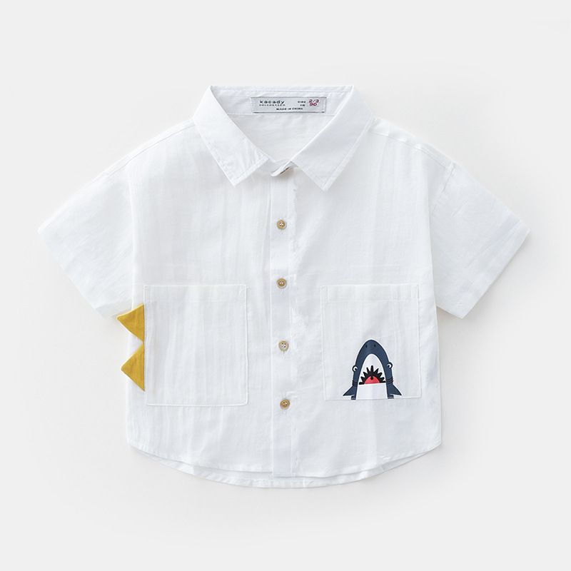 Children's short sleeve summer clothes 2020 new boys' shirt baby summer top foreign style baby clothes single piece handsome