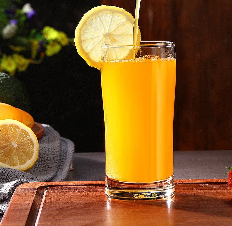 不锈钢榨汁器家用手动柠檬榨汁机挤压橙汁器橙子榨汁杯水果炸果汁L
