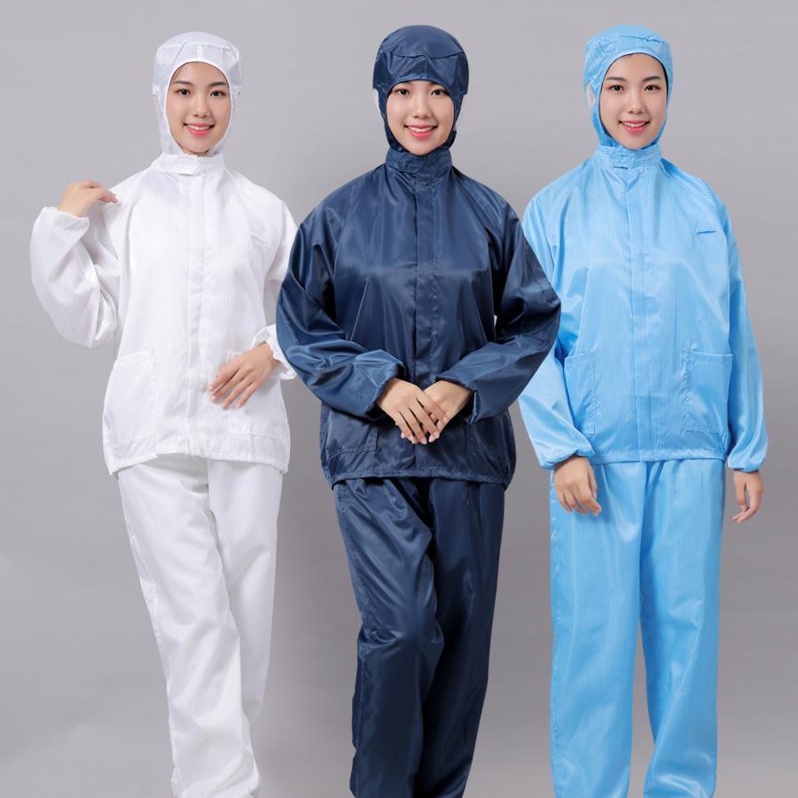 Dust free clothes anti-static split hooded suit electronic food clean work clothes spray paint dust-free protective clothing