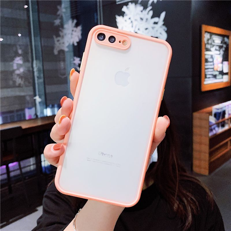 苹果8plus手机壳新款全包8p防摔7p撞色6splus女男iphone7潮壳6p