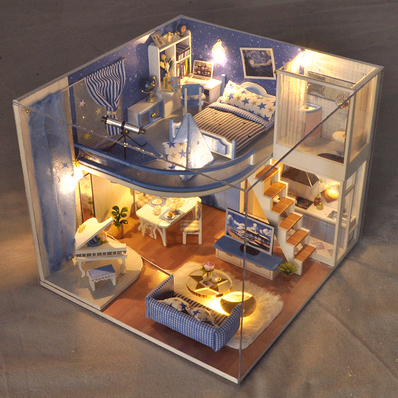 新品上市手工制作diy小屋梦星空房子模型创意生日礼物女送闺蜜