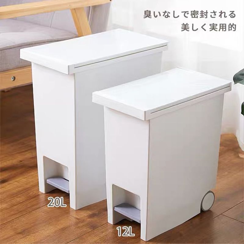 Large kitchen garbage can with cover household pedal garbage can wheel bedroom toilet toilet small toilet