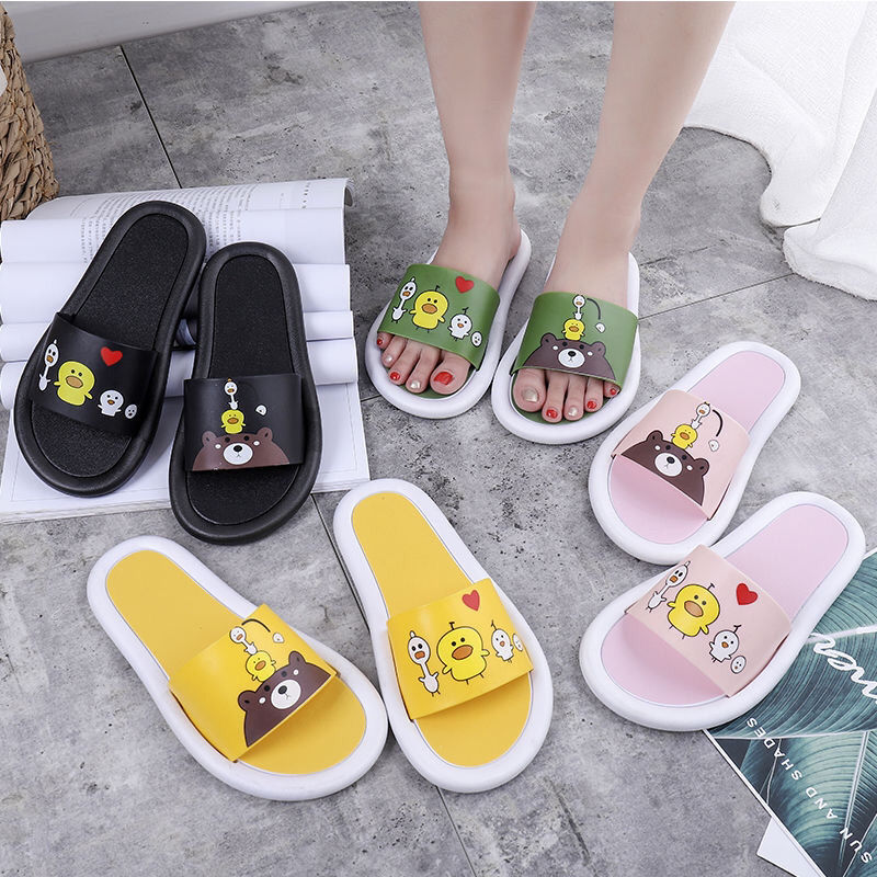 Slippers female summer home indoor lovers bath bath antiskid slippers students wear sandals