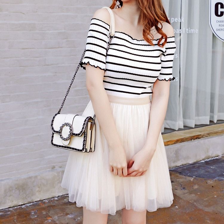 Mesh skirt summer miniskirt fairy skirt small gauze skirt short white skirt summer style