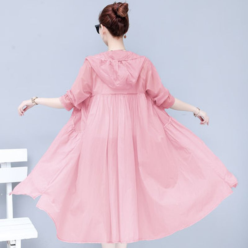 Summer sun protection clothing for women 2023 long style full body outer wear loose large size medium and long thin sun protection clothing sun protection cardigan