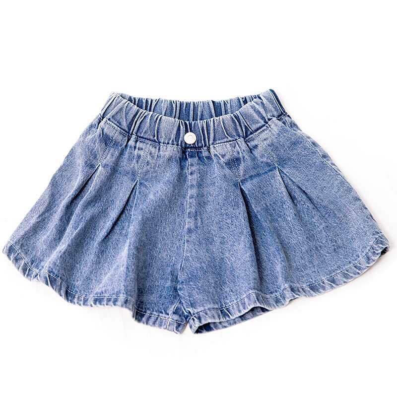 Children's Denim Shorts summer girls' hole shorts middle school girl baby trendy pants girl student loose jeans