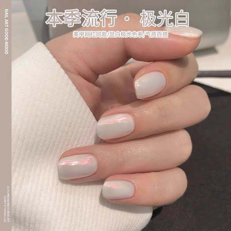 Aurora oil, 2020, new white rice milk nail polish latex, white manicure shop fashion color.
