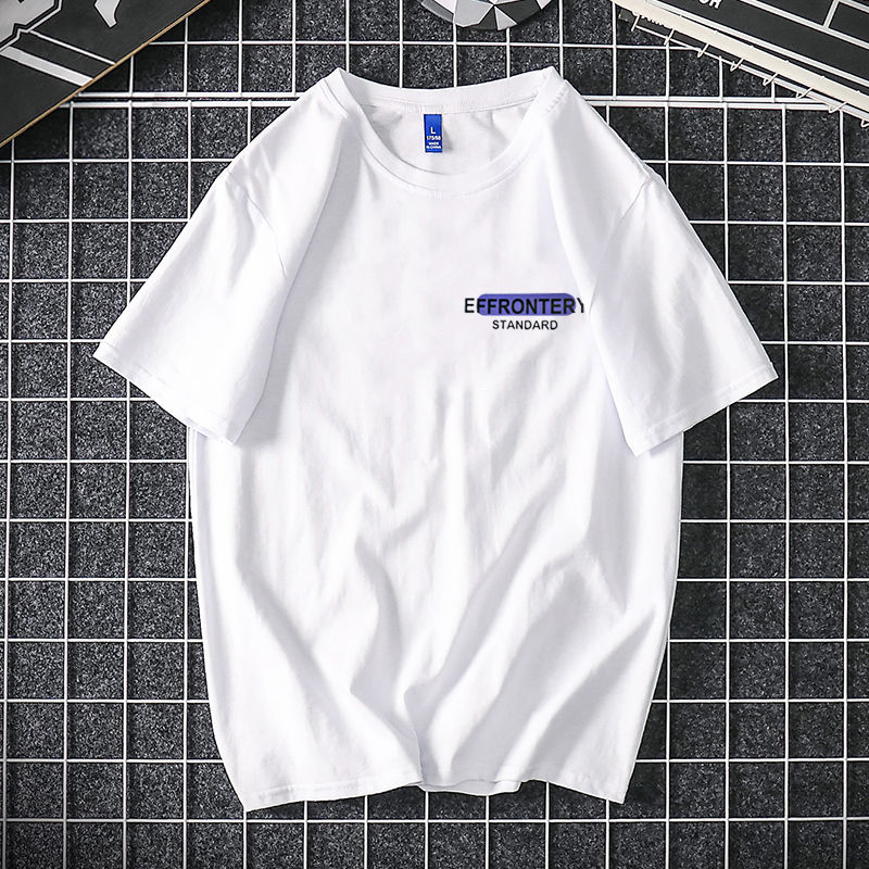 Men's short sleeve T-shirt summer 2020 new pure cotton fashion brand youth loose half sleeve men's clothing