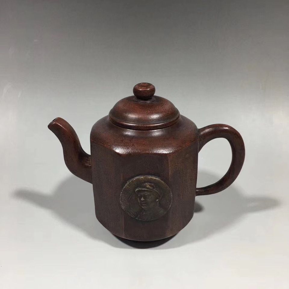 台湾回流老壶顾景舟底款手工制作伟人六方壶茶壶茶具