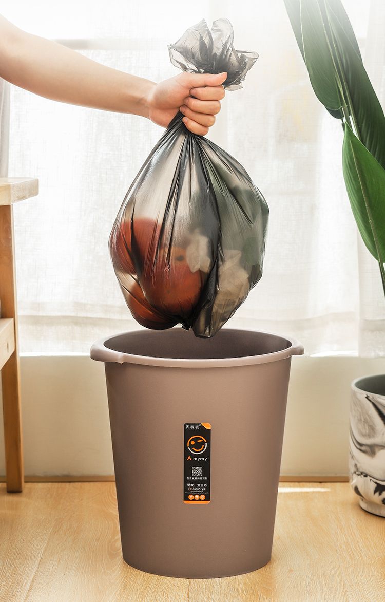 弹盖垃圾桶同款按压式大小号家用厨卫分类加厚带盖便宜纸篓