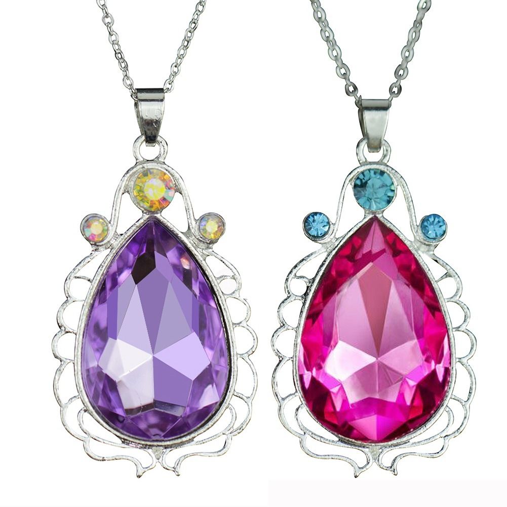 苏菲亚护身符公主女孩儿童皇冠项链宝石项链魔法紫色水晶项链 虎窝拼
