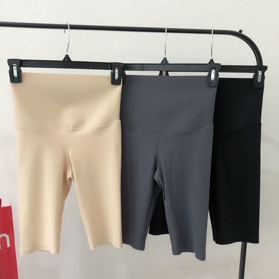 69812/百搭高腰收腹提臀压力紧身瑜伽打底裤女外穿五分短裤鲨鱼皮芭比裤