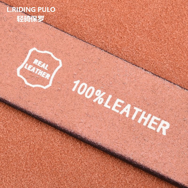[punching device] men's leather belt, needle buckle, pure cow leather, young and middle-aged leisure, Korean men's Jeans Belt