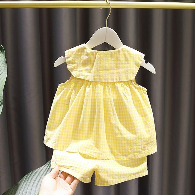 女童夏装套装新款洋气两件套婴儿幼儿小童短袖套装女宝宝夏季