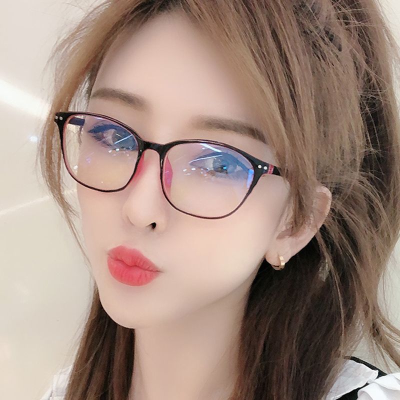 Anti radiation glasses for women anti blue light anti fatigue glasses with no degree flat lens