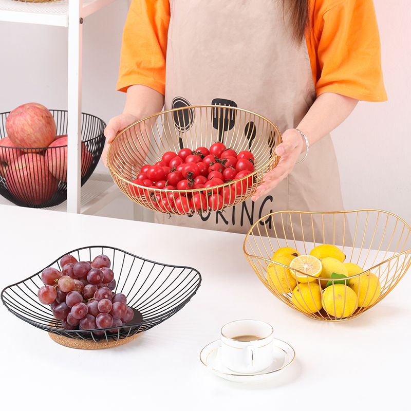 铁艺果盘ins创意客厅茶几零食盘家用网红摆件水果盘果盆现代简约