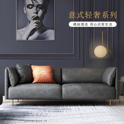 北欧风布艺沙发科技布沙发小户型三人位四人位简约现代客厅免洗