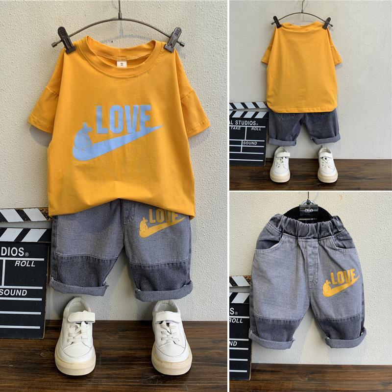 Boy's summer suit handsome Korean children's clothing 2020 new summer baby clothes small children's short sleeve fashion