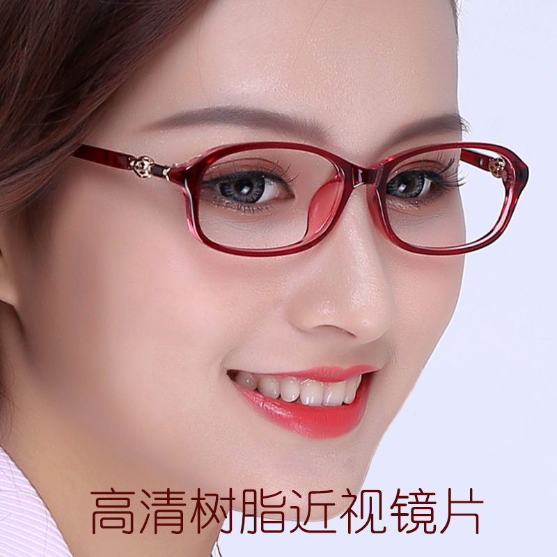 Blue light myopic glasses female anti radiation flat lens can be equipped with astigmatism plane mirror, mobile phone computer eye protection