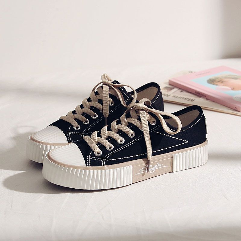 Blue biscuit shoes, women canvas shoes, female students, Korean version of versatile board shoes, low top shoes, children's summer ins small white shoes