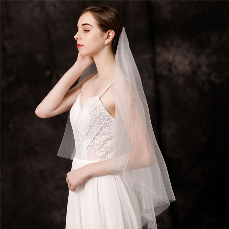 Bridal Veil Bride, tiktok, white, short, net red, Photo Props, wedding dress, female, Jane, and tremble.