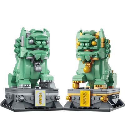 keeppley故宫宫廷系列国潮积木拼装成年狮子玩具国产成人乐启蒙高