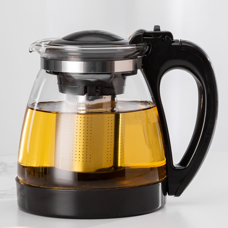 Heat resistant explosion-proof large capacity glass teapot family Kungfu Camellia teapot office tea set