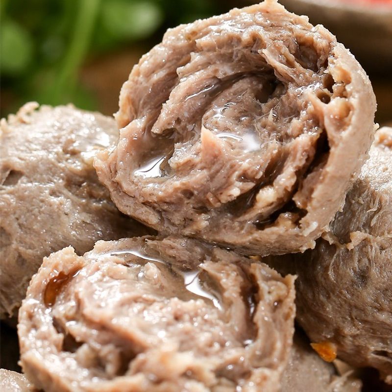 潮汕牛肉丸子牛筋丸特产正宗纯手工手打潮州汕头火锅丸子烧烤食材