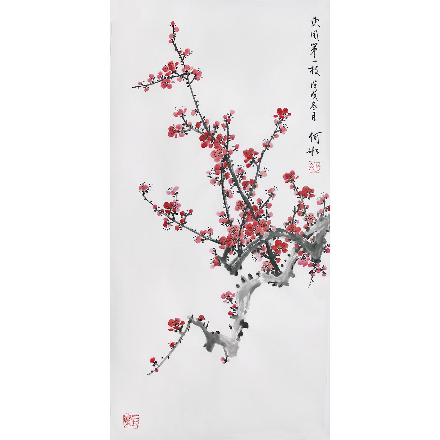 原创国画作品手绘梅花字画收藏文人画简约装饰画水墨挂画文人画