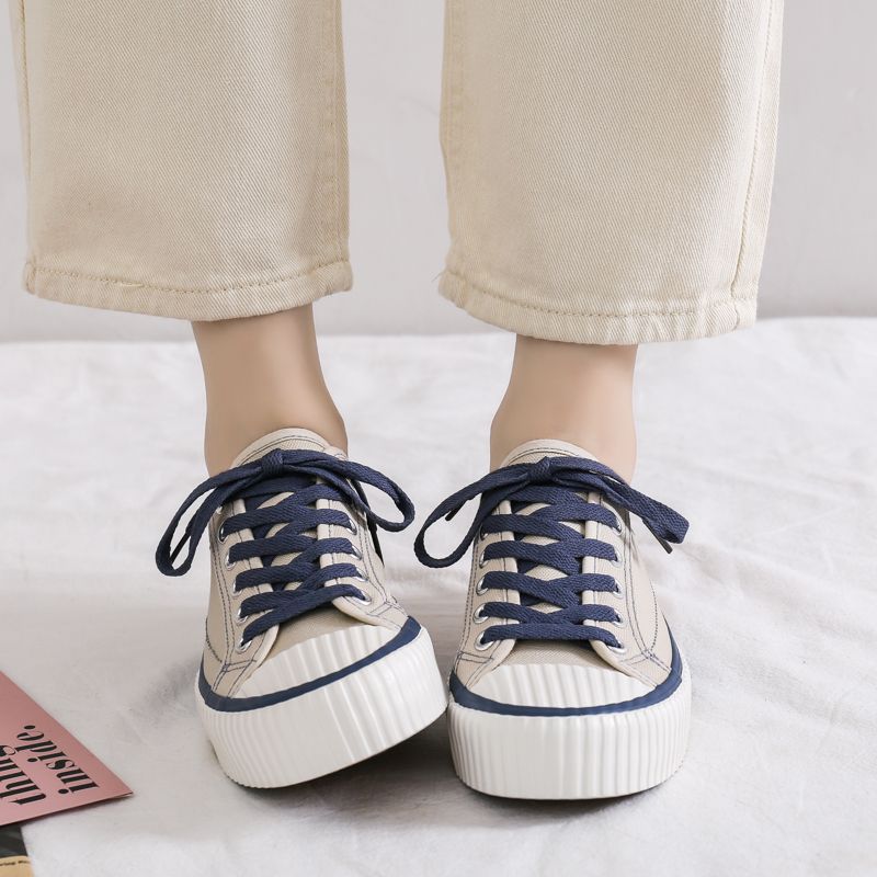 Yaya biscuit shoes female students Korean canvas shoes ins shoes spring and summer board shoes versatile cloth shoes low top breathable