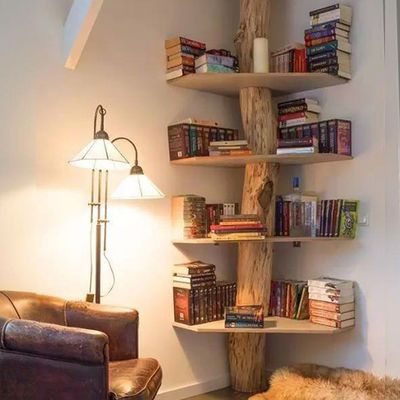 书架置物架树形儿童转角书本收纳架客厅卧室学生多层墙上架子书柜