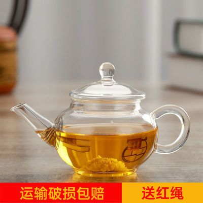 耐高温玻璃茶壶家用小号花茶壶透明过滤煮茶壶功夫泡茶壶茶具