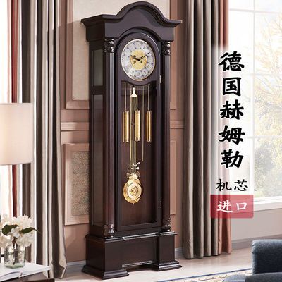 赫姆勒机芯立钟欧式机械中式复古座钟落地钟客厅立式钟表摆件摆钟