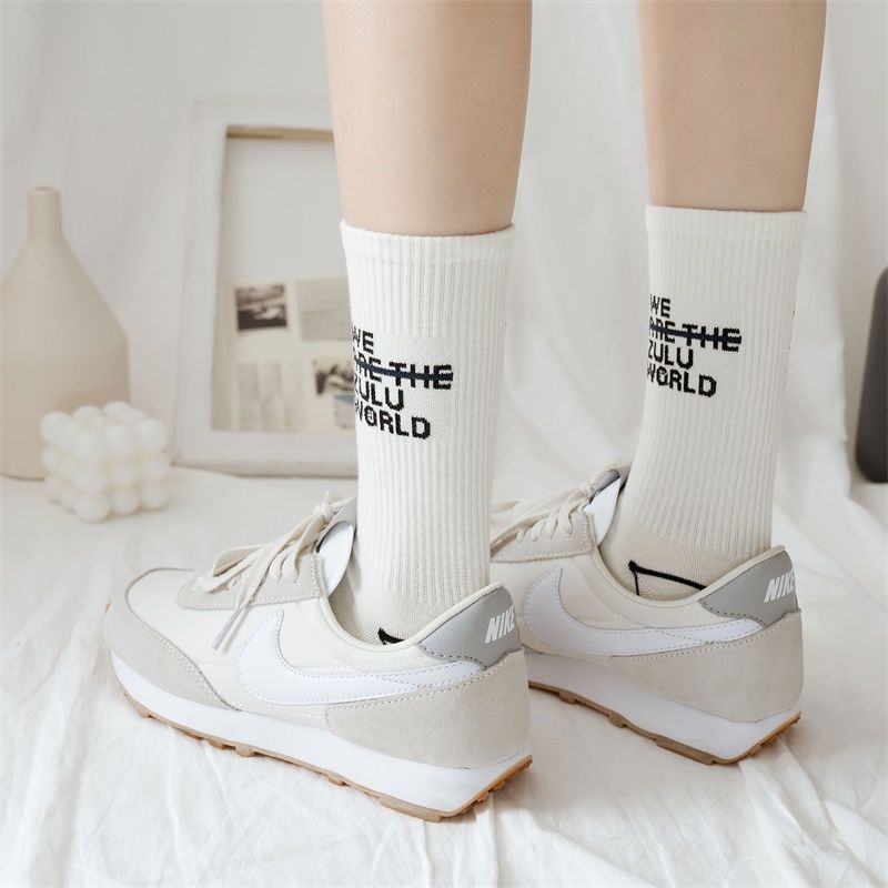 Stockings Children Summer thin Korean version of socks wholesale stockings men's socks ins trendy basketball Socks White