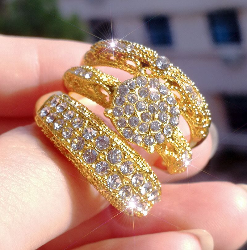 Micro-set Diamond Ring Three-piece Set For Women Engagement_voghion.com