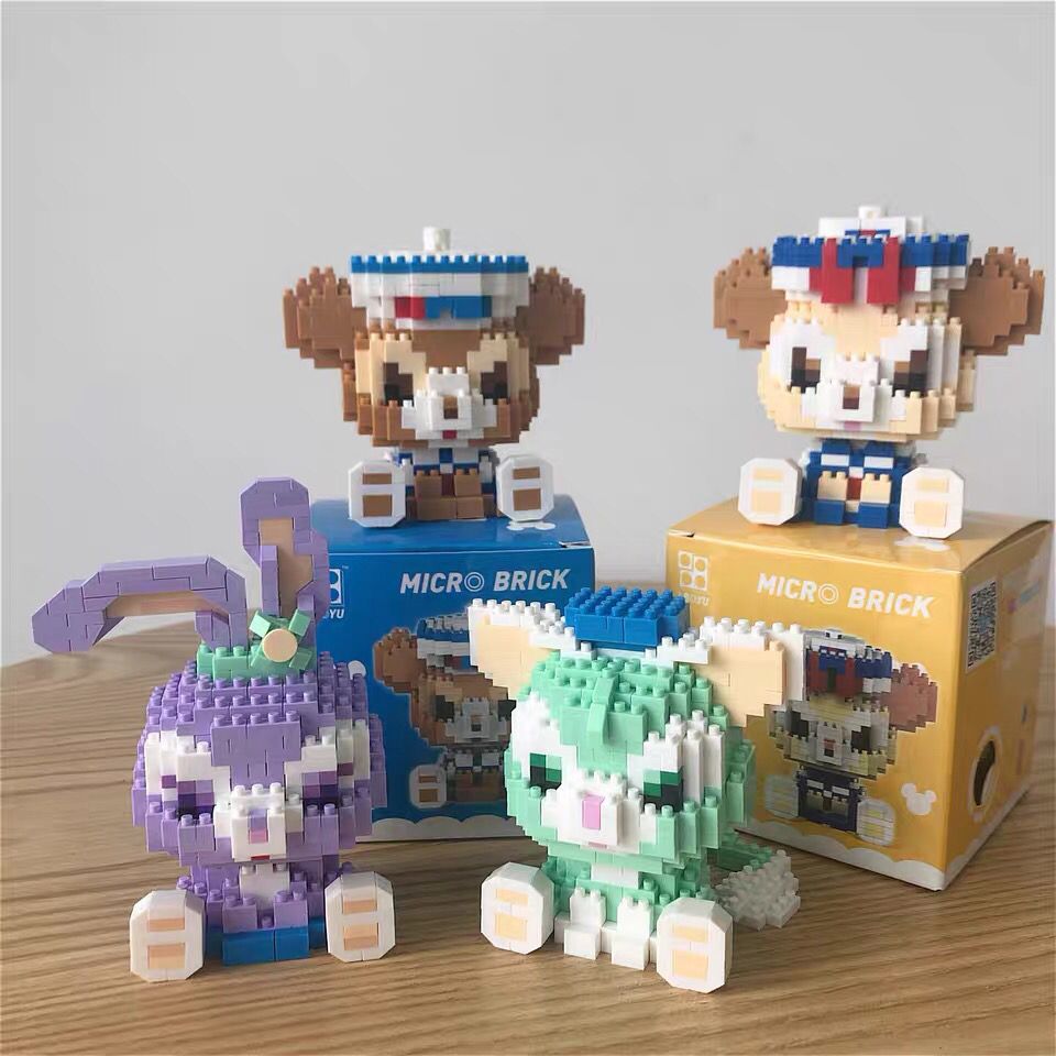 Mini LEGO Disneyland Red Star dailu small granule building blocks for boys and girls birthday presents