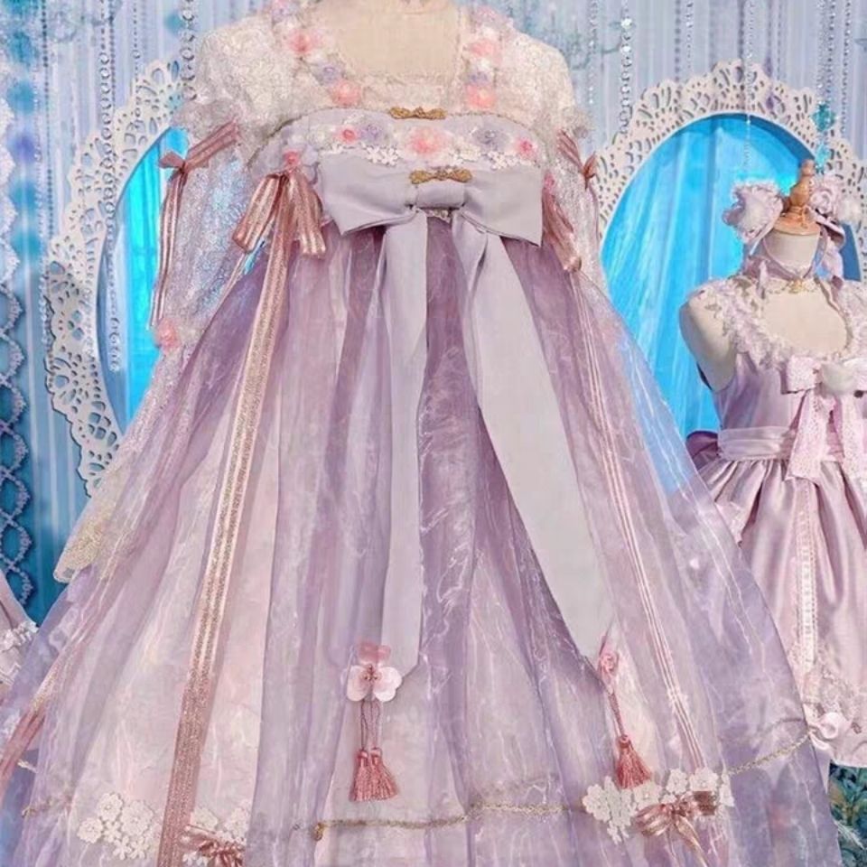 全款baby天国少女樱茶薰衣草紫茶会限定款lolita裙洛丽塔连衣裙 虎窝拼