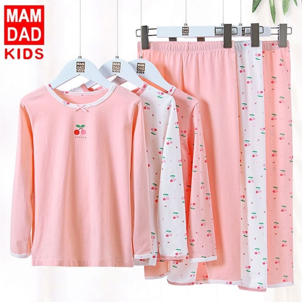 女童樱桃款儿童内衣套装秋衣秋裤套装爸妈亲品牌儿童内衣套装