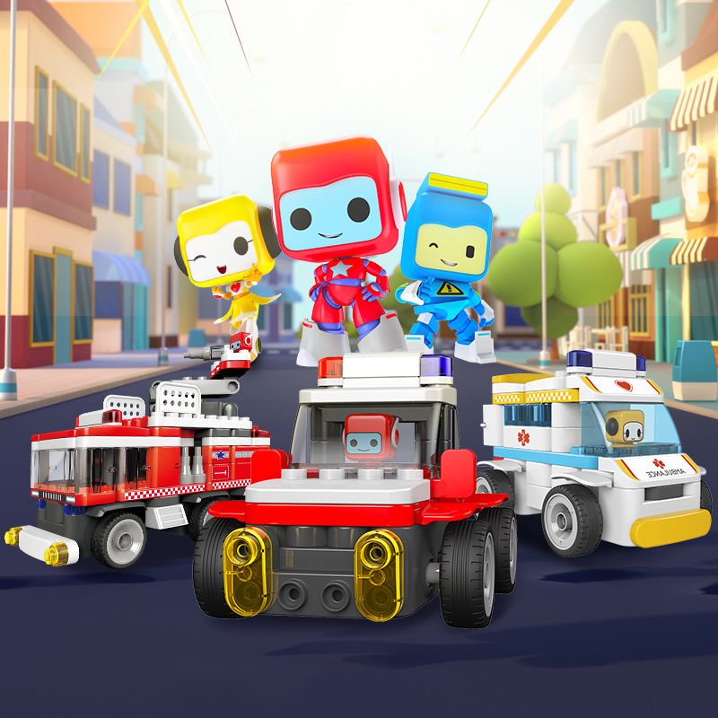 百变布鲁可积木拼装益智玩具布鲁克小队拼插大颗粒儿童男孩2-3岁