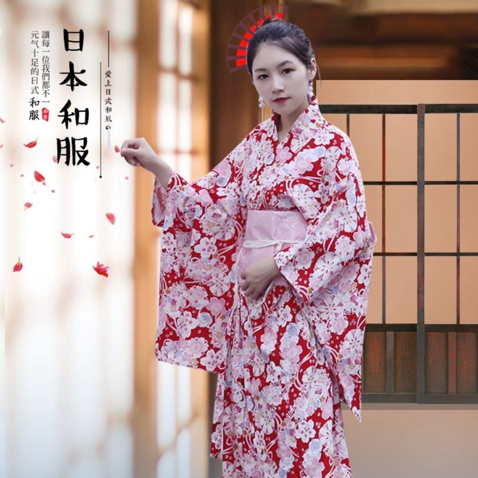 日本传统和服女正装棉麻中振袖浴衣动漫摄影服装推理社日系剧本服