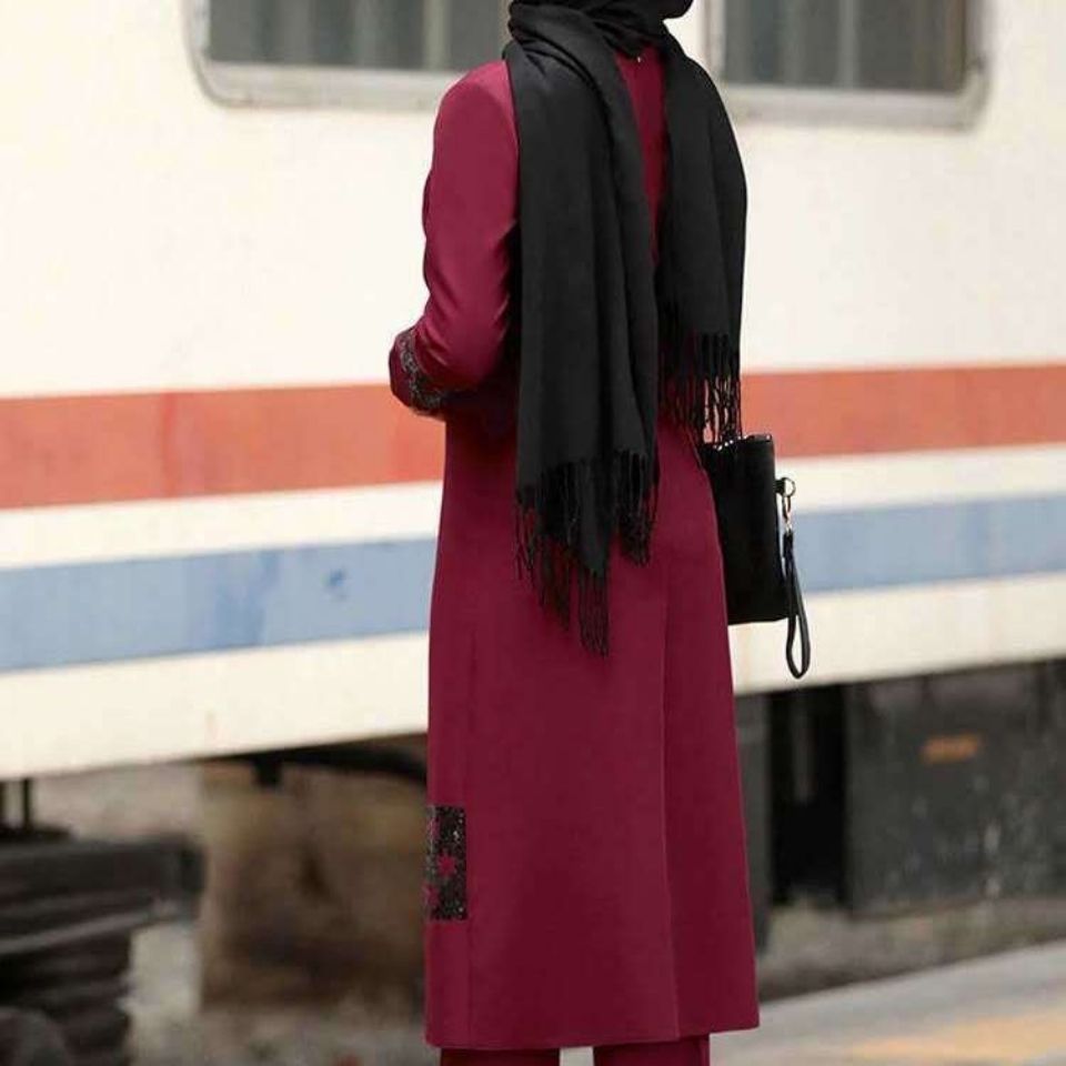 Muslim women's Middle East new suit dubai abaya two-piece muslim Hui clothing Southeast Asia