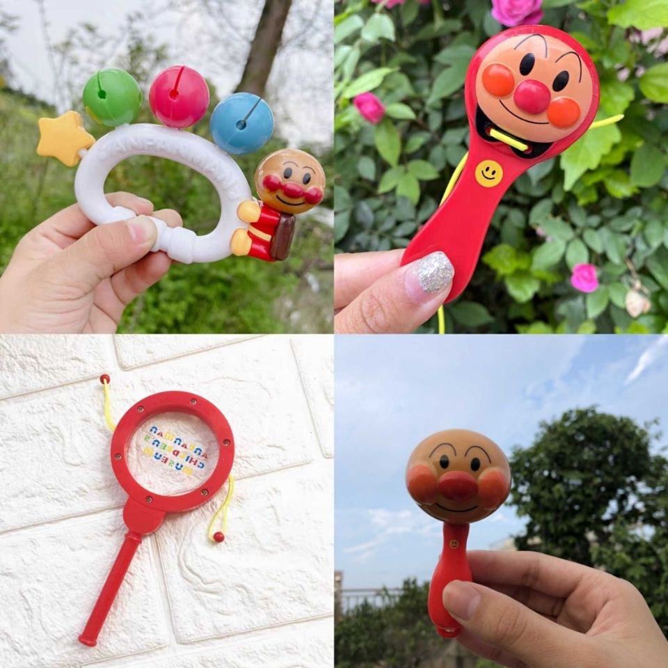 面包超人Pinocchio婴儿玩具手铃手摇铃玩具宝宝安抚彩色铃0~6月