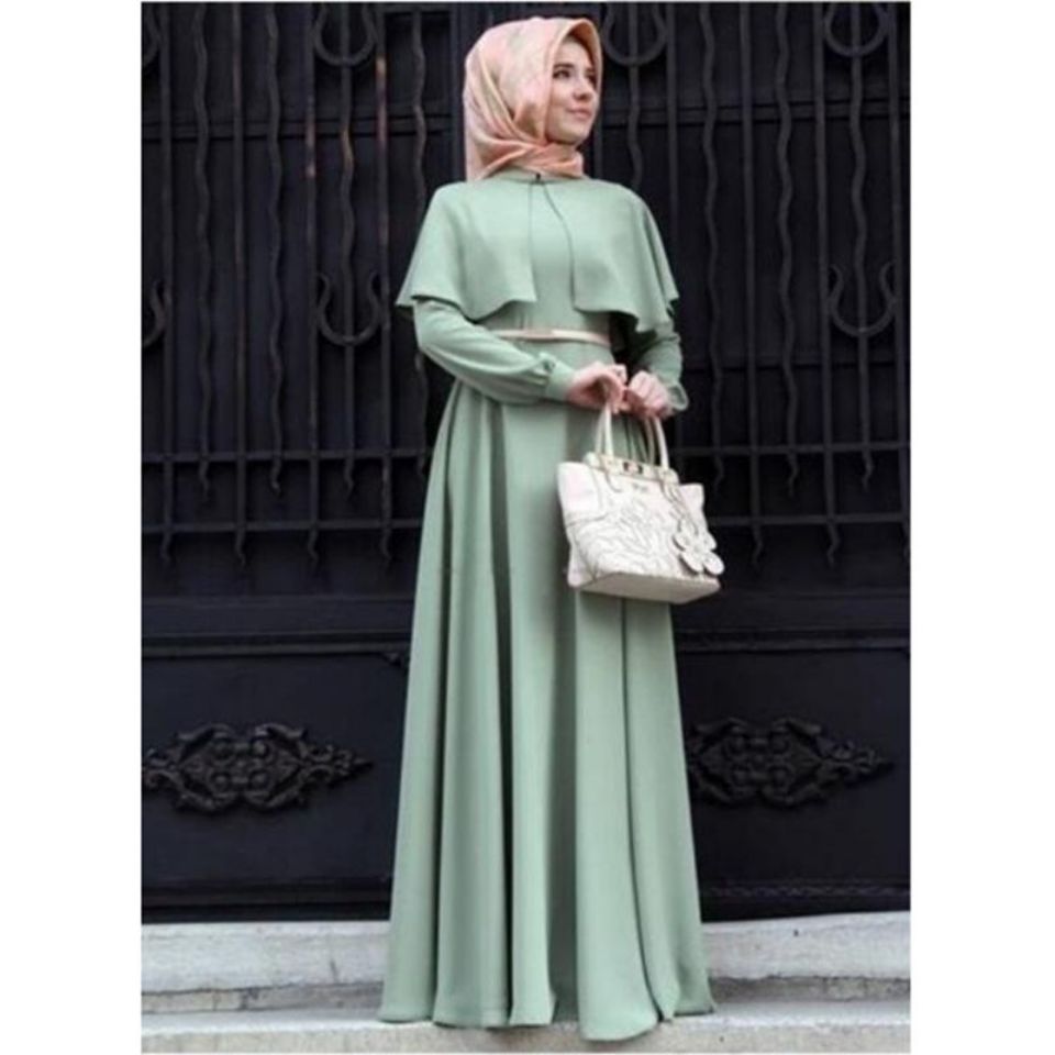 Muslim clothing women's robes Islamic Hui worship long-sleeved long skirt cloak big swing plus size dress