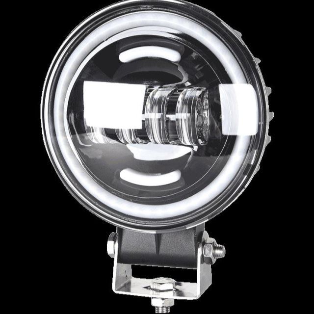 眼越野车led射灯越野改装牧马人前杠车顶圆形超亮强光_双氙车灯改装网