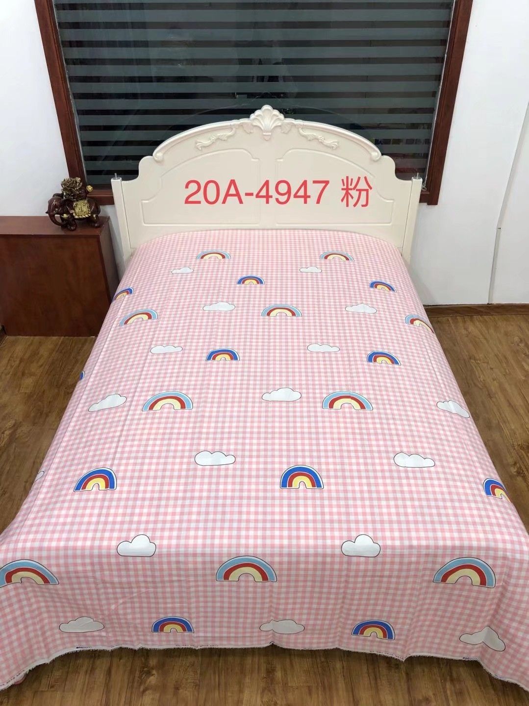 加厚纯棉印花老粗布床单单件小帆布大炕单1.5m1.8米田园卡通睡单