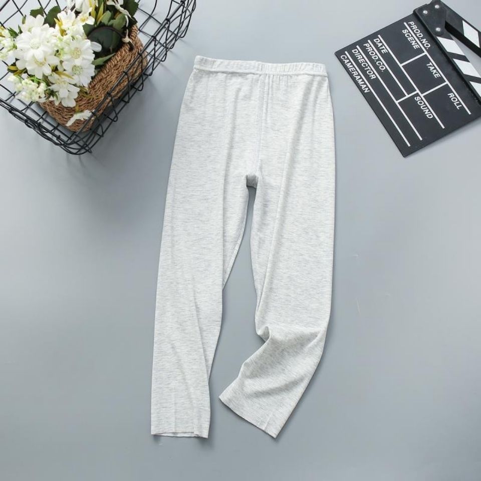 Children's modal autumn thin trousers, boys and girls seamless pajama pants, big children's bottoming spring and autumn pants