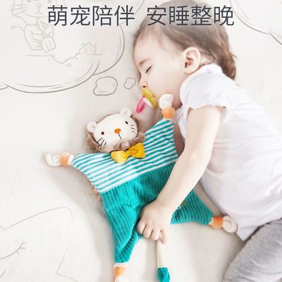 可优比安抚巾婴儿可入口安抚玩偶0-1岁宝宝睡眠毛绒手偶安抚玩具