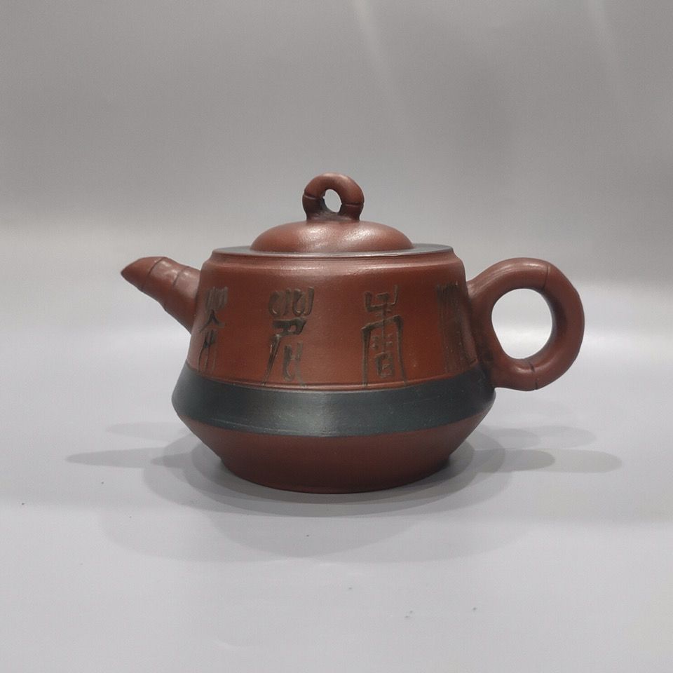 紫砂壶茶壶 品名:鸳鸯壶 作者:蒋蓉 泥料:红砂 容量:220cc